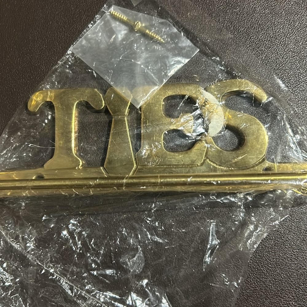 NWT Vintage Brass solid Ties hanger holder